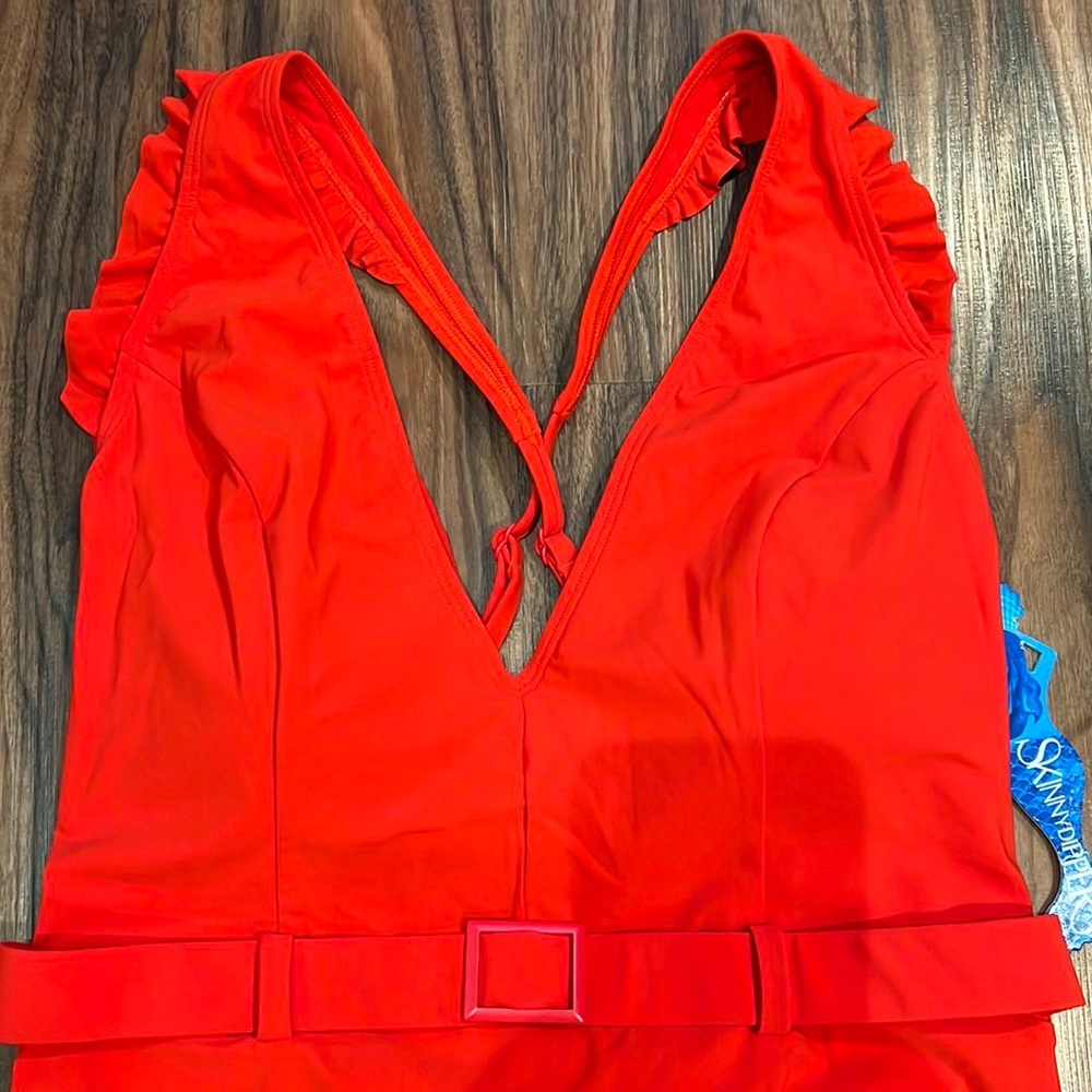 Skinnydippers Ruffle Plunge One Piece - Picture 6 of 16